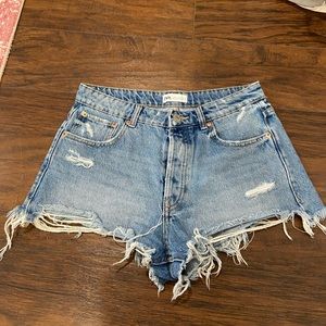 Zara denim cutoff shorts